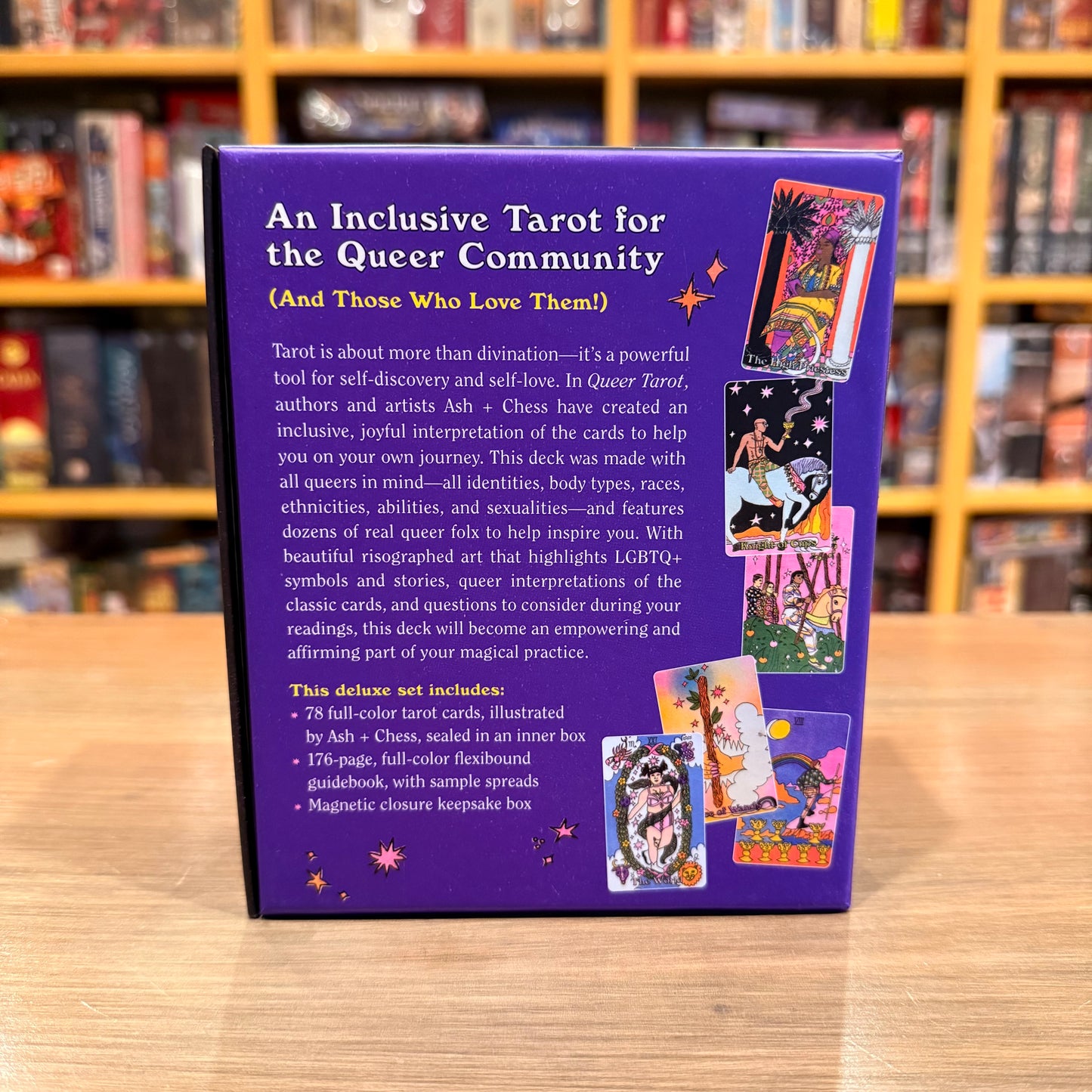 Queer Tarot: An Inclusive Deck & Guidebook by Ash + Chess
