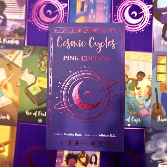 Cosmic Cycles Pink Edition Tarot Deck and Guidebook - Shelfscape