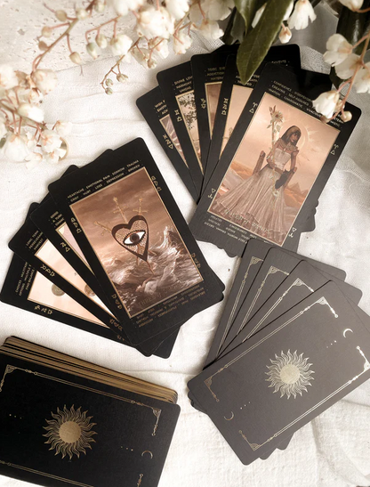 Lucid Dreams Beginners Tarot Deck With Keywords (Black, Edition IV) by St. Soleil - Shelfscape