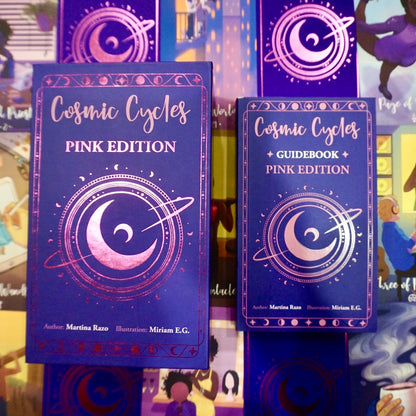 Cosmic Cycles Pink Edition Tarot Deck and Guidebook - Shelfscape