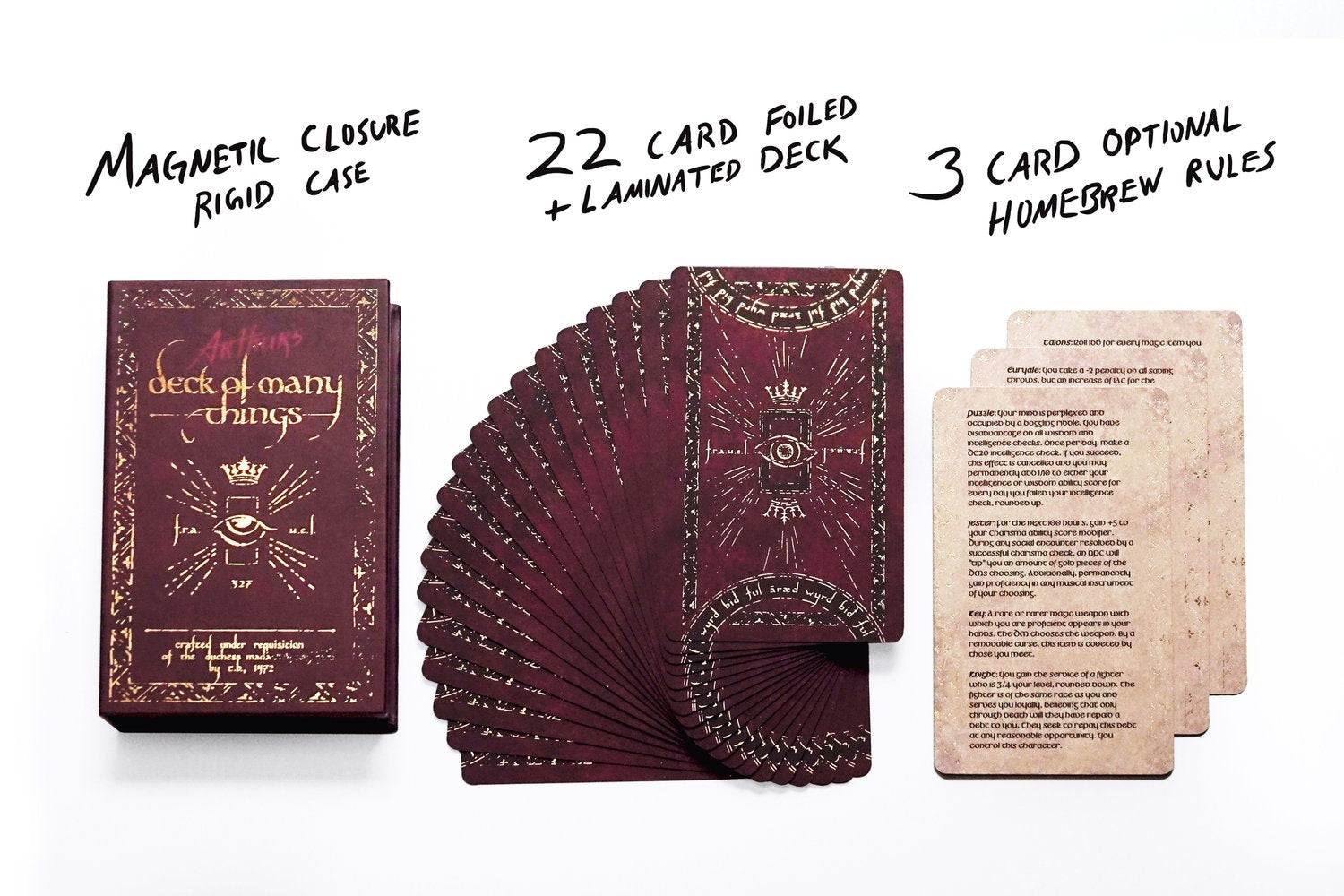 Arthur’s Deck of Many Things Oracle (Luxe Gold Edges - PREORDER) - Shelfscape